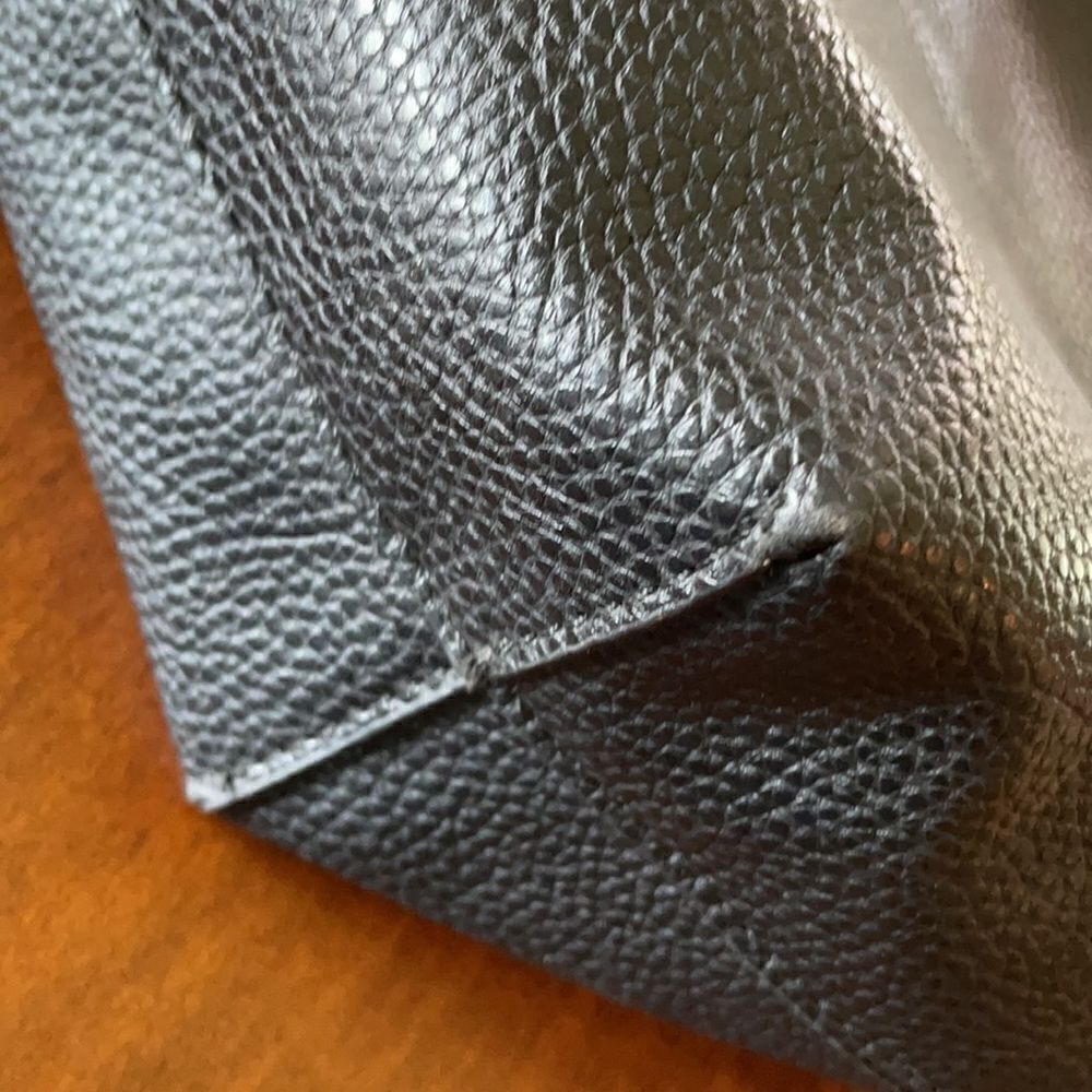 BCBG Black Pebble Leather Tote - Picture 4 of 8